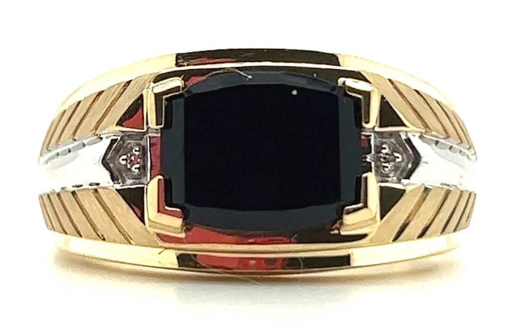 10karat gold store onyx ring