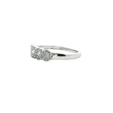 Elegant Diamond Bands 14K Gold White Halo 1/2 Carats Diamond Anniversary Band