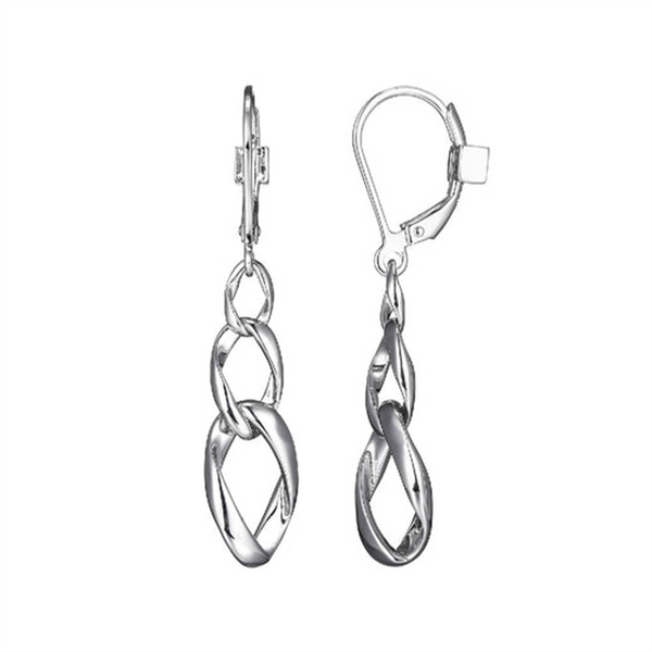 White Sterling Silver Dangle Earrings