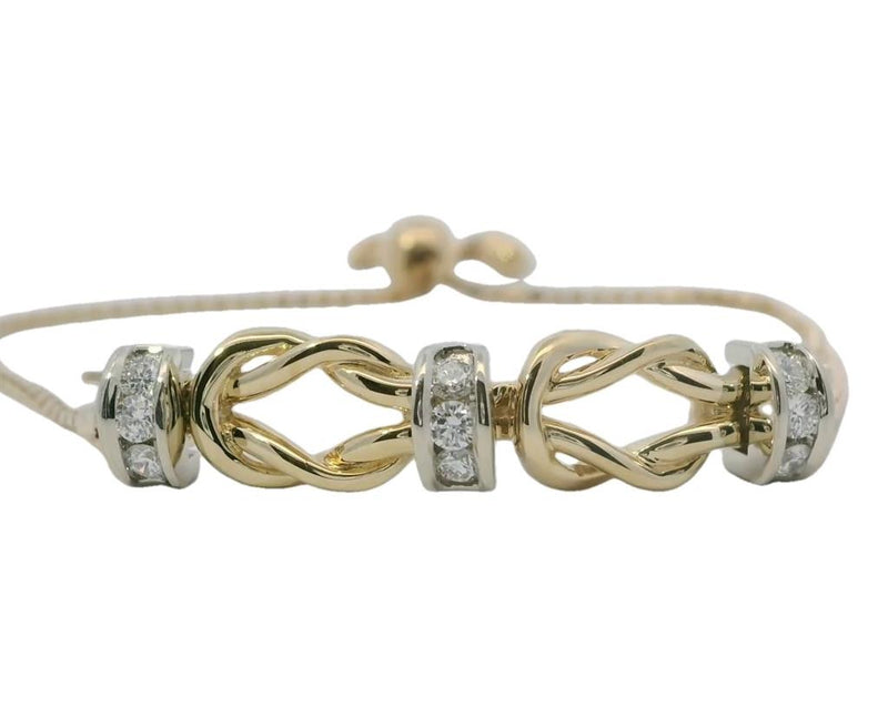 14K Two-Toned Gold Add-A-Link Diamond Bracelet, 0.36ct G/H VS2