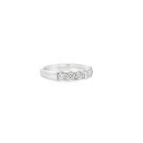 14K White Gold 1.30ctw Diamond Half Anniversary Band - 11 Round Diamonds