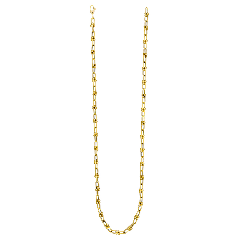 Yellow 14 Karat Gold Designer U Link Chain