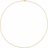 Elegant & Durable Designs 10K Gold Yellow Rope Chain, 18 Inch