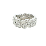 Elegant & Trendy 14K Gold White 1.33 Carats Diamond Accented Floral Inspired Fashion Ring