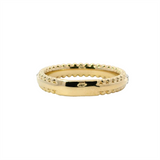 14K Two-Toned Gold Beaded Edge Diamond Band - 0.29 Carats