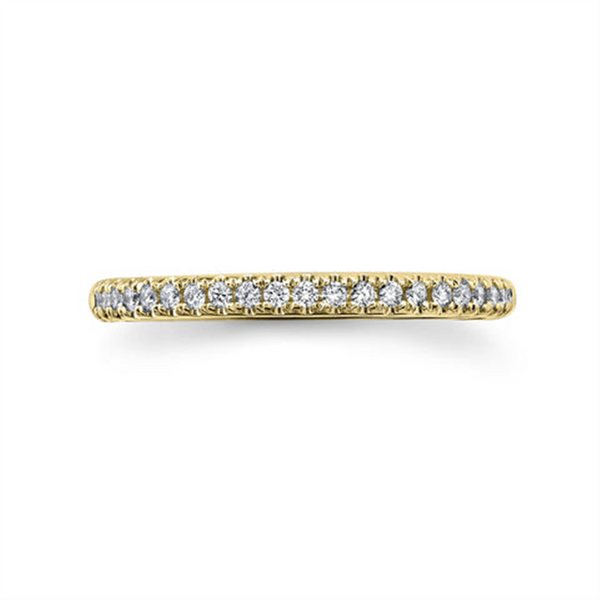 Yellow 14 Karat Gold 0.18 Carats Diamond Stackable Band