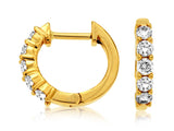 Classic & Contemporary 14K Gold Yellow 0.5 Carats Diamond Huggie Earrings