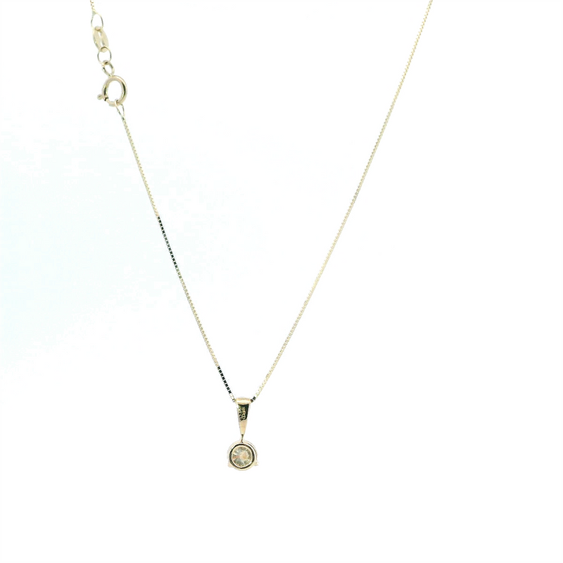 Elegant Diamond Necklaces 10K Gold Yellow 1/2 Carats Diamond Martini Prong Solitaire Pendant Necklace - 18 Inch