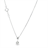 Elegant Diamond Necklaces 10K Gold White 1/4 Carats Diamond Martini Prong Solitaire Pendant Necklace - 18 Inch