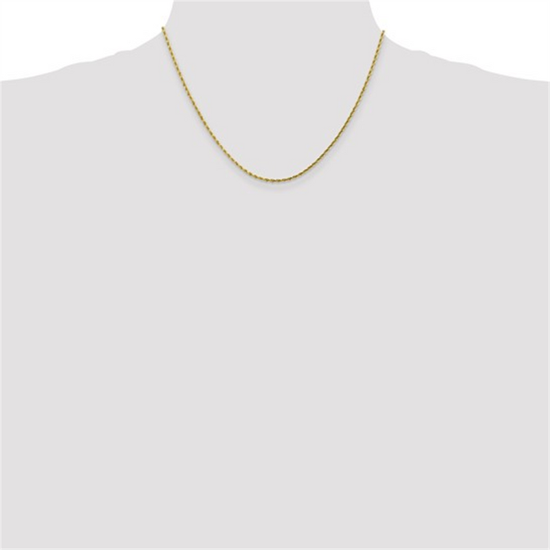 Yellow 10 Karat Gold 18 Inch Rope Chain