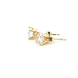 Classic & Contemporary 14K Gold Yellow Lab-Grown 1.0 Carats Diamond 4 Prong Stud Earrings