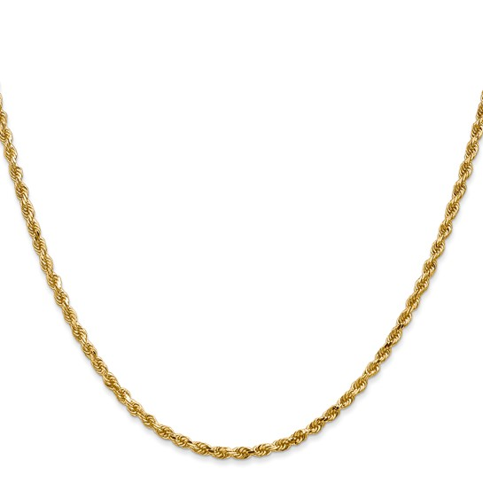 Yellow 10 Karat Gold 18 Inch Rope Chain