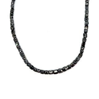 White 14 Karat Gold 30 Carats Black Diamond Cutes Necklace