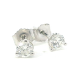 Classic & Contemporary 14K Gold White Natural 0.47 Carats Diamond Stud Martini Set Earrings