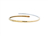 Sophisticated & Timeless Diamond Bracelets 18K Gold Two-Toned Graduating Round Diamond Hinged Bangle Bracelet - 1.69 CTW, Size 46x56MM