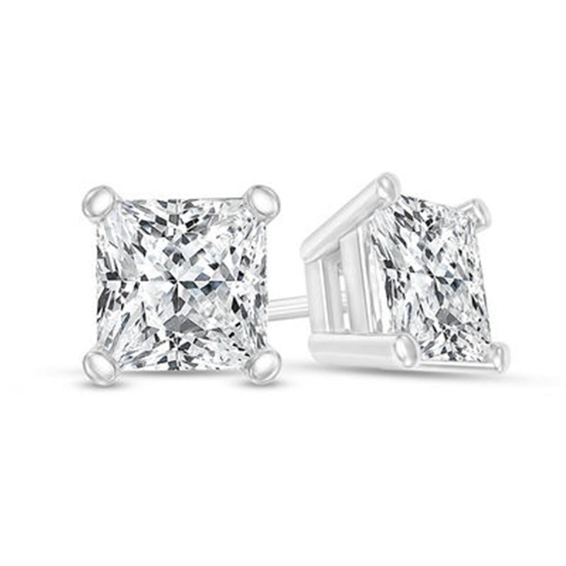 White 14 Karat Gold 1/3 Carats Diamond Stud Earrings