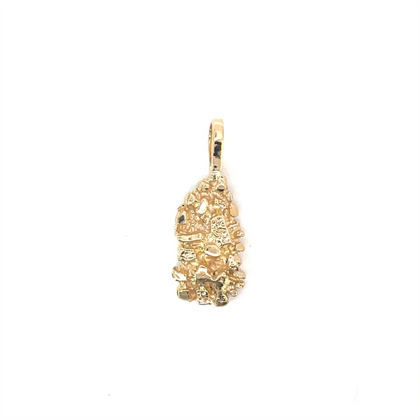 Yellow 14 Karat Gold Large Nugget Pendant