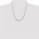 Sterling Silver Diamond Cut Rope Chain - Length 22 Inch