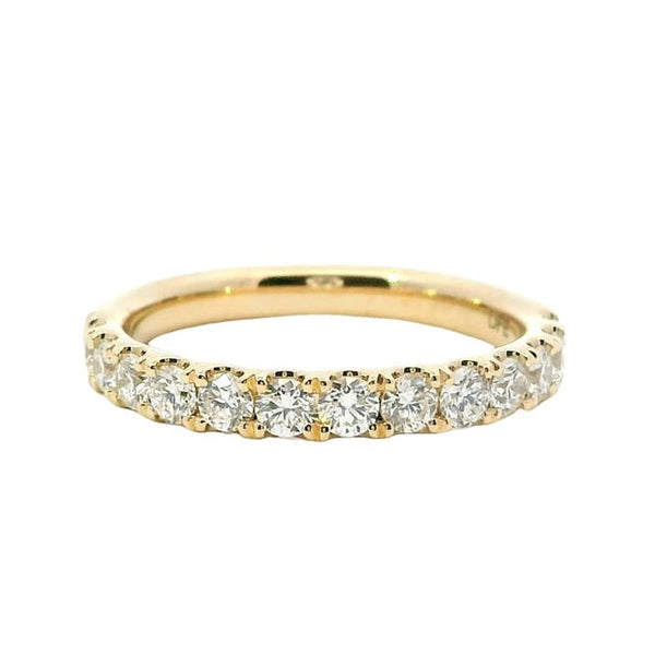 Elegant Diamond Bands 14K Gold Yellow 0.78 Carats Diamond Anniversary Band