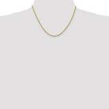 Yellow 10 Karat Gold 18 Inch Rope Chain