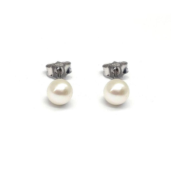 Freshwater 5.5 x 6.0 MM Pearl Stud Earrings