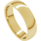 Classic & Timeless Wedding Bands Yellow 10K Gold 6 MM Comfort Fit Band