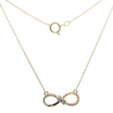 Elegant Diamond Necklaces & Pendants 14K Gold Yellow 0.10 Carats Diamond Infinity Pendant Necklace - 18 Inch