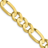 Elegant & Durable Designs 10K Gold Yellow Estate 8.75mm Figaro Chain Bracelet, 9 Inch