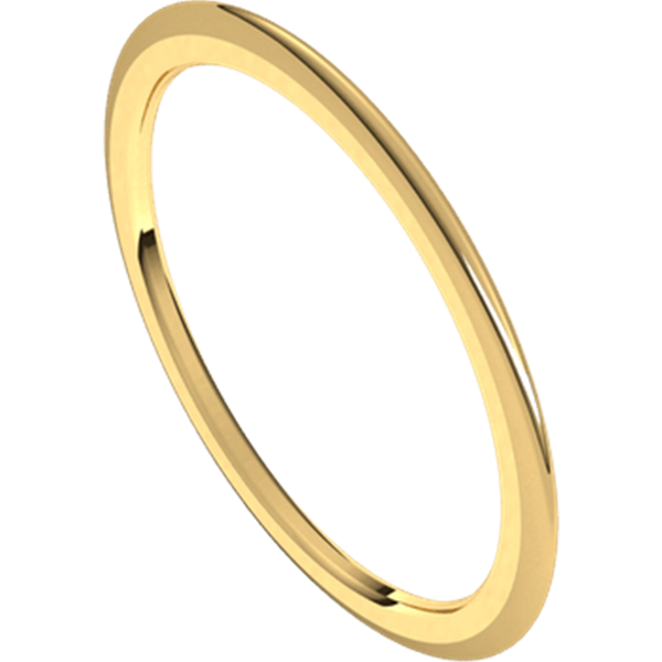 Luxurious Precious Metal Ring 10K Gold Yellow Stackable Ring