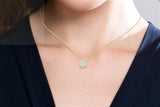 Elegant Diamond Necklaces 14K Gold Yellow & White 1/4 Carats Diamond Lovebright Solitaire Pendant Necklace - 18 Inch