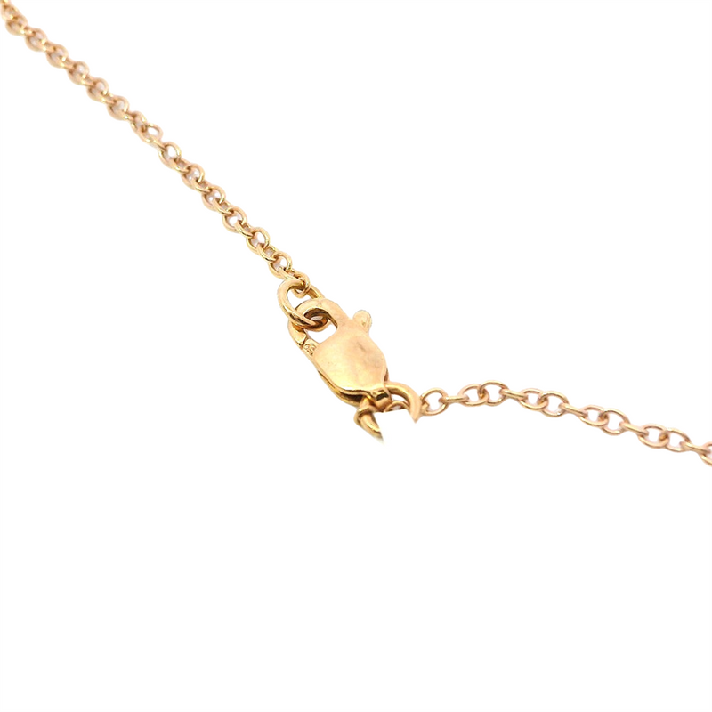 18K Rosé Gold Drop Necklace with 0.84ct Diamond Composite Cluster, 16 Inches