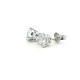 Classic & Contemporary 14K Gold White Lab-Grown 1.5 Carats Diamond 4 Prong Stud Earrings