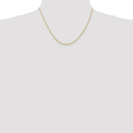 Yellow 10 Karat Gold 18 Inch Rope Chain