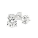 Classic & Contemporary 14K Gold White Natural 3/4 Carats Diamond Stud Martini Set Earrings