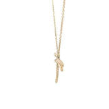 Elegant Diamond Necklaces 14K Gold Yellow 0.13 Carats Diamonds Drop Pendant Necklace - 18 Inch