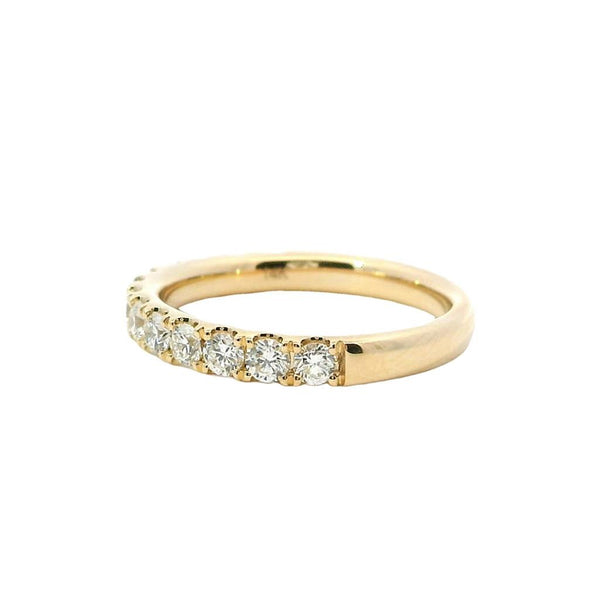 Elegant Diamond Bands 14K Gold Yellow 0.78 Carats Diamond Anniversary Band