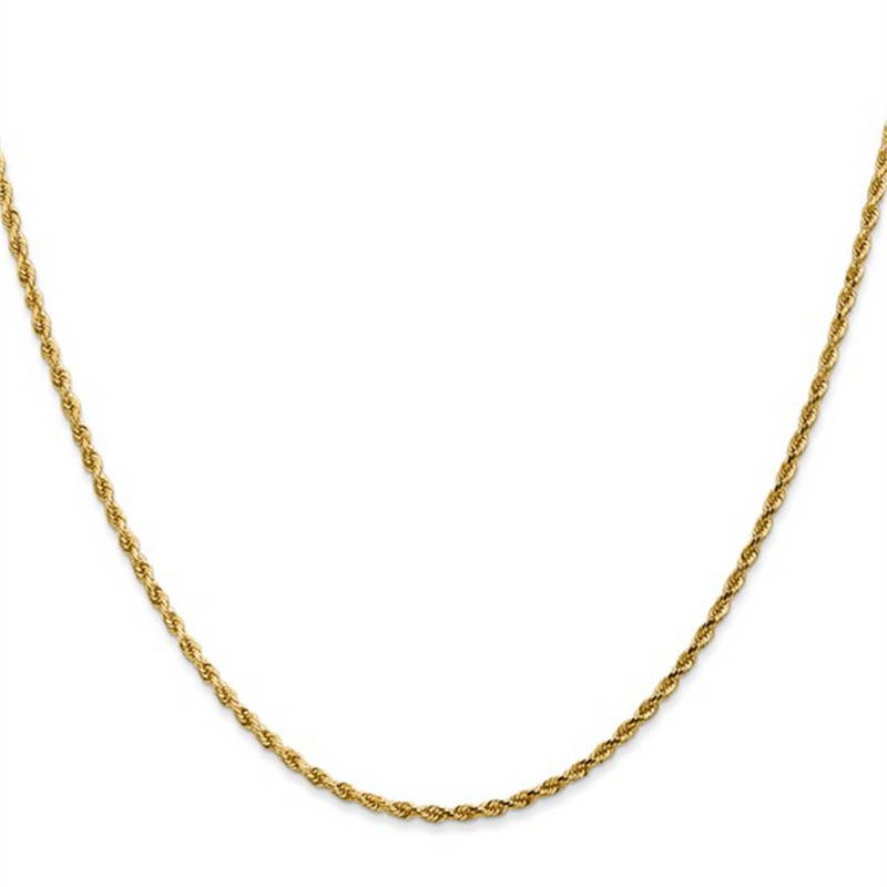 Yellow 10 Karat Gold 18 Inch Rope Chain