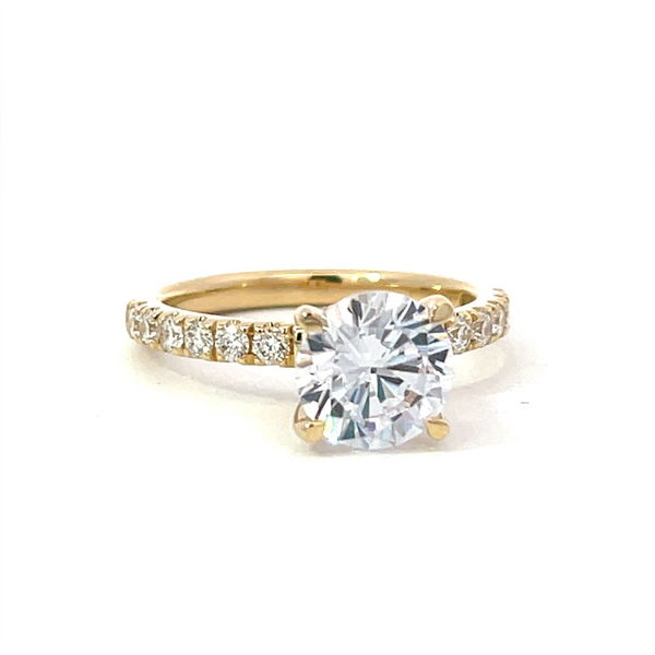 14KY Yellow Gold 0.46 Carats Diamond Round MPJ Exclusive Engagement Ring