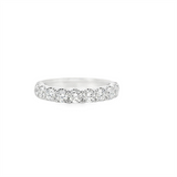 14K White Gold 1.30ctw Diamond Half Anniversary Band - 11 Round Diamonds