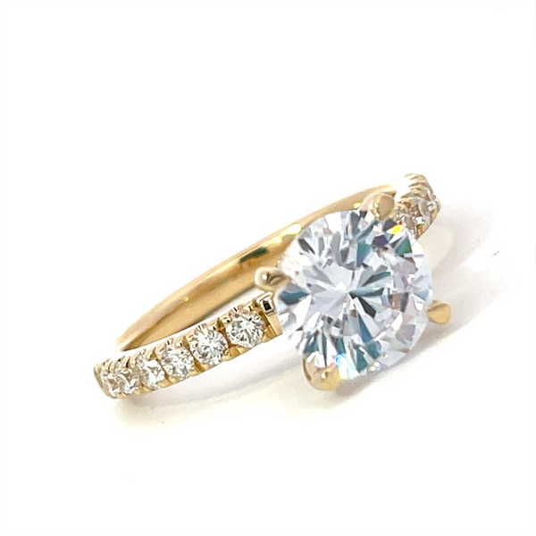 14KY Yellow Gold 0.46 Carats Diamond Round MPJ Exclusive Engagement Ring