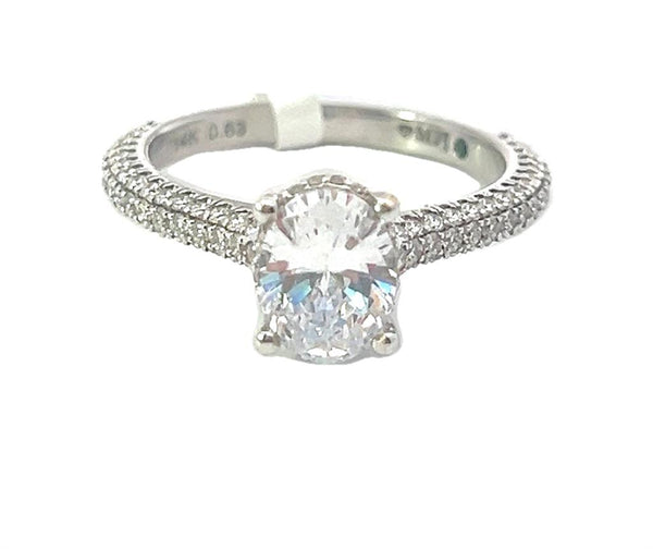 14KW White Gold 2.13 Carats MPJ Exclusive Diamond Halo Semi-Mount Engagement Ring