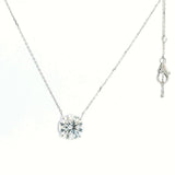 Elegant Diamond Necklaces 14K Gold White 2.03 Carats Lab Grown Diamond Solitaire Pendant Necklace - 18 Inch