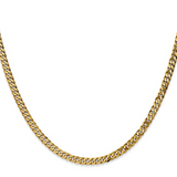 Yellow 10 Karat Gold 18 Inch Curb Chain