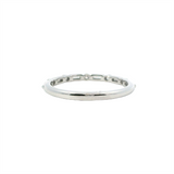 Elegant Diamond Bands 14K Gold White Stackable  1/4 Carats Baguettee & Round Diamond Anniversary Band