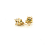 Classic & Contemporary 18K Gold Yellow Lab-Grown 3/4 Carats Diamond Stud Earrings, 4 Prong Setting