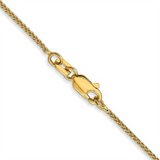 Elegant & Durable Designs 10K Gold Yellow 1mm Spiga Wheat Chain, 18 Inch