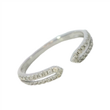 White 14 Karat Gold 0.2 Carats Diamond Stackable Split Band