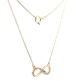 Elegant Diamond Necklaces & Pendants 14K Gold Yellow 0.10 Carats Diamond Infinity Pendant Necklace - 18 Inch