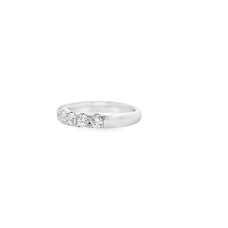 14K White Gold 1.30ctw Diamond Half Anniversary Band - 11 Round Diamonds