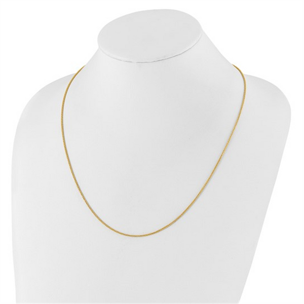 Elegant & Durable Designs 10K Gold Yellow Wheat Chain, 22 Inch